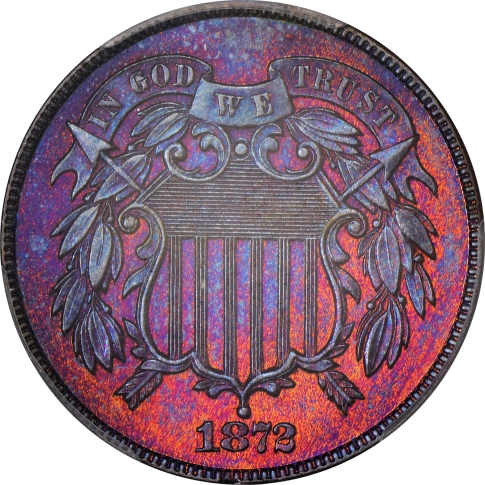 1872 2C Two Cent Piece PCGS PR66RB