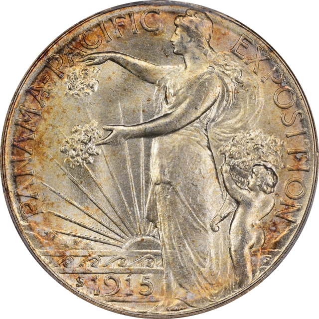 PANAMA PACIFIC 1915-S 50C Silver Commemorative PCGS MS67+