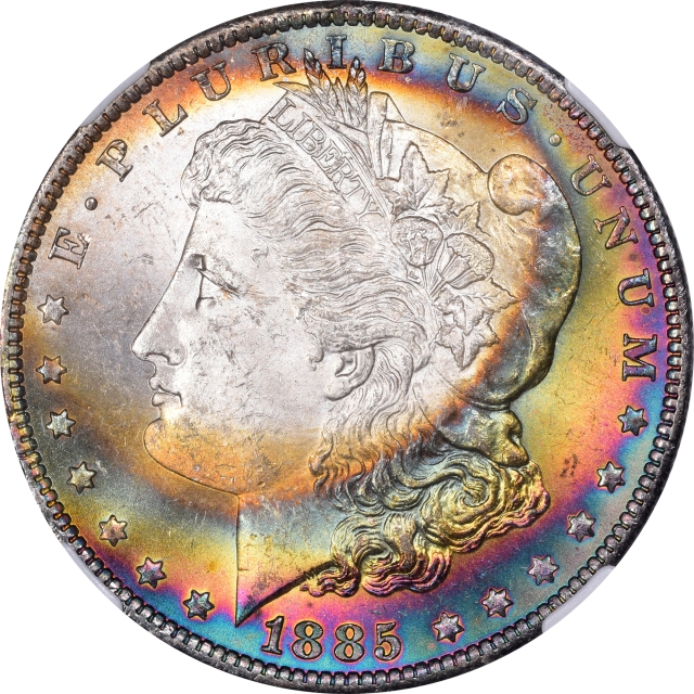 1885-O Morgan Dollar S$1 NGC MS65