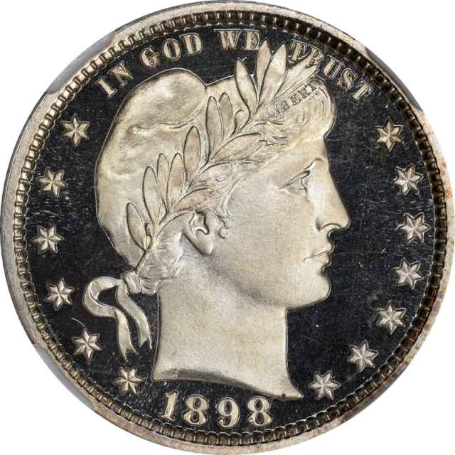 1898 Barber Quarter 25C NGC PR69DCAM