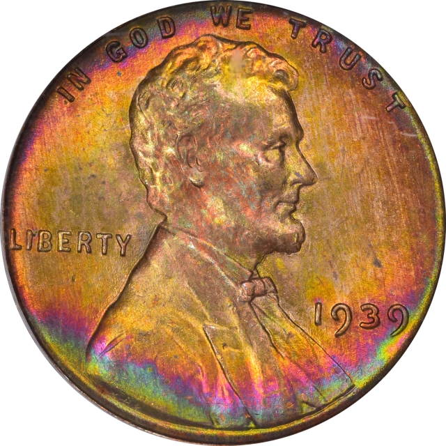 1939 1C Lincoln Cent - Type 1 Wheat Reverse PCGS MS64RB