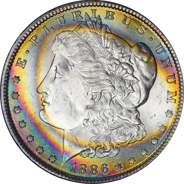 1886 Morgan Dollar S$1 NGC MS64