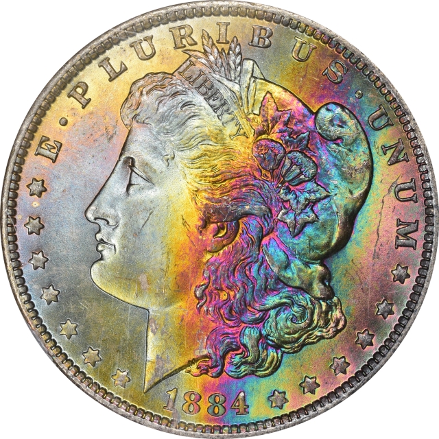 1884-O Morgan Dollar S$1 NGC MS65
