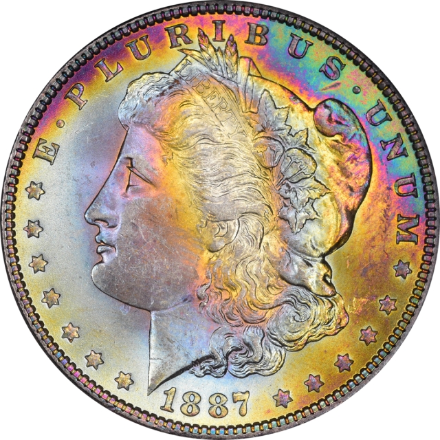 1887 Morgan Dollar S$1 NGC MS65