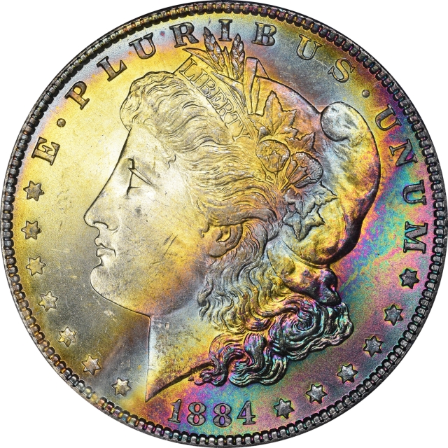 1884 $1 Morgan Dollar PCGS MS65
