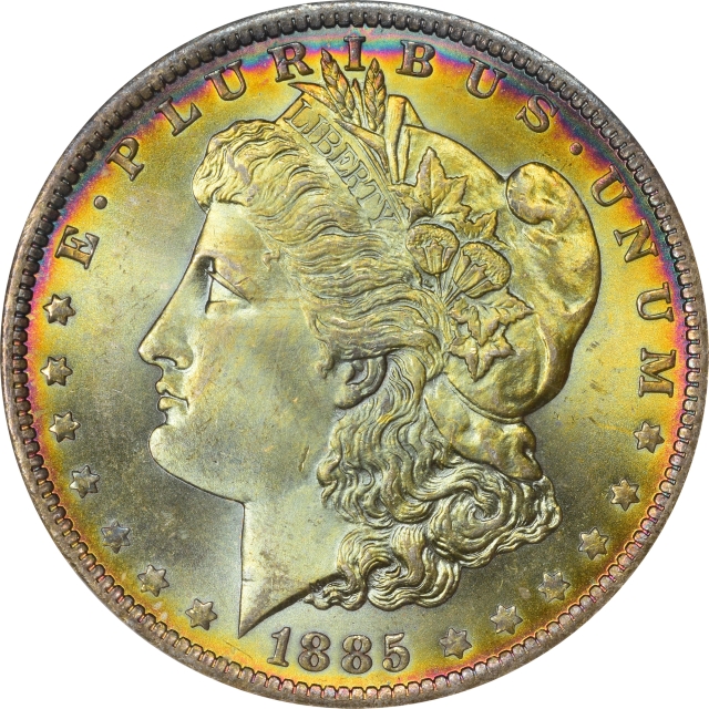 1885-O Morgan Dollar S$1 NGC MS65 (CAC Gold)