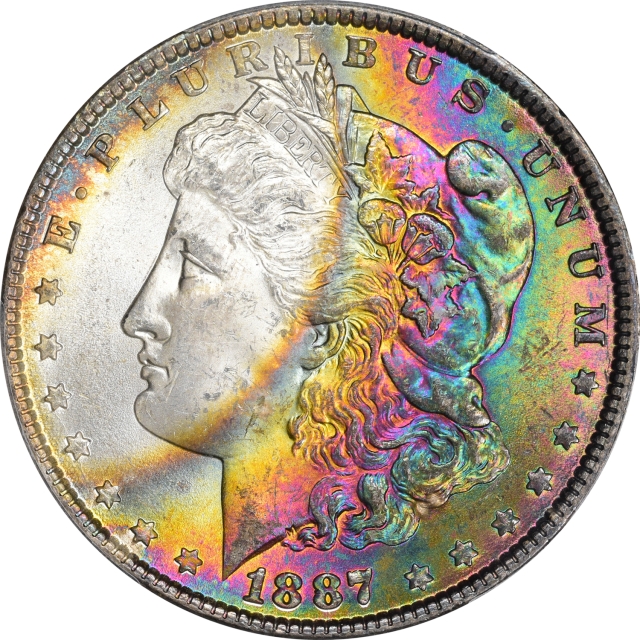 1887 $1 Morgan Dollar PCGS MS63+ (CAC)