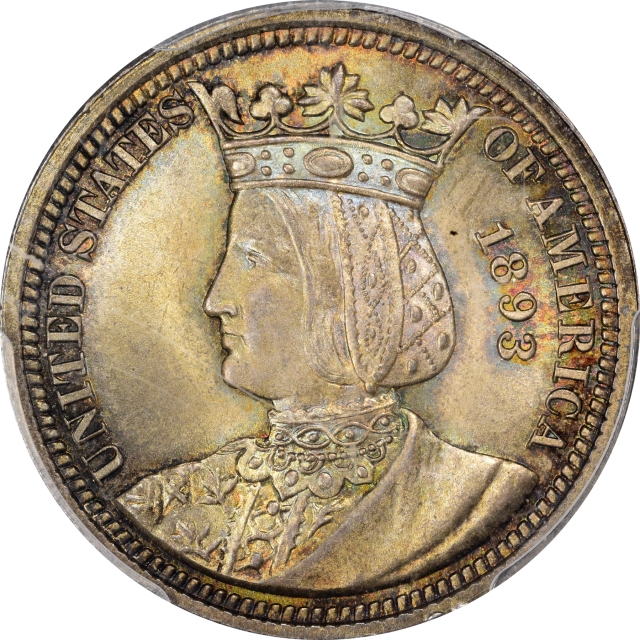 ISABELLA 1893 25C Silver Commemorative PCGS MS67