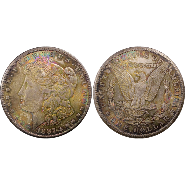 1887-S $1 Morgan Dollar PCGS (CAC) MS64