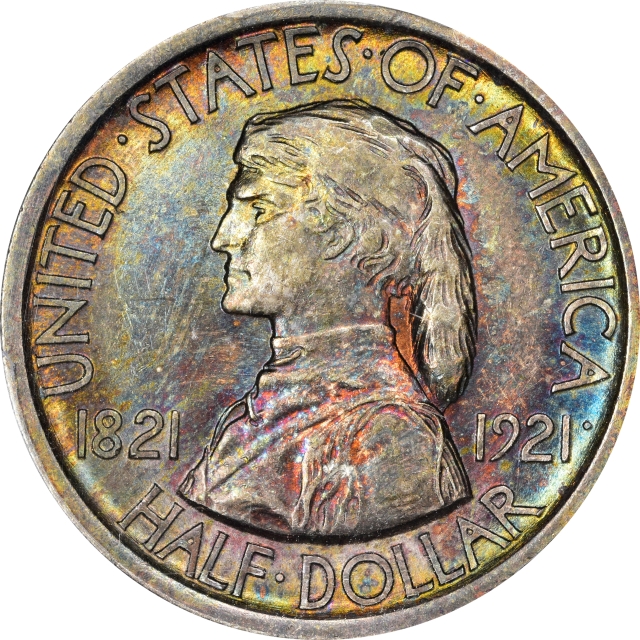 MISSOURI 1921 50C Silver Commemorative PCGS MS63