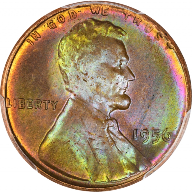 1956 1C Lincoln Cent - Type 1 Wheat Reverse PCGS MS66+RB