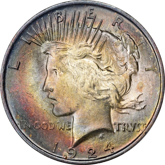 1924 Peace Dollar S$1 NGC MS64