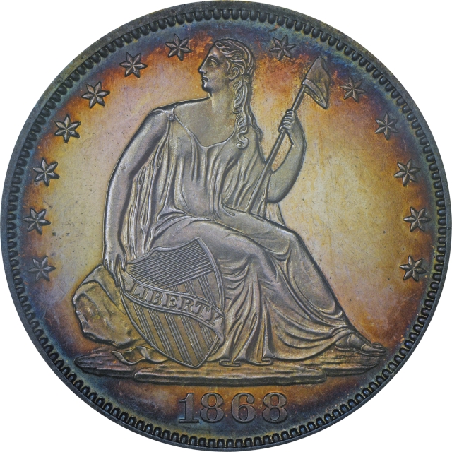 1868 Seated Liberty Half Dollar 50C NGC PR65CAM