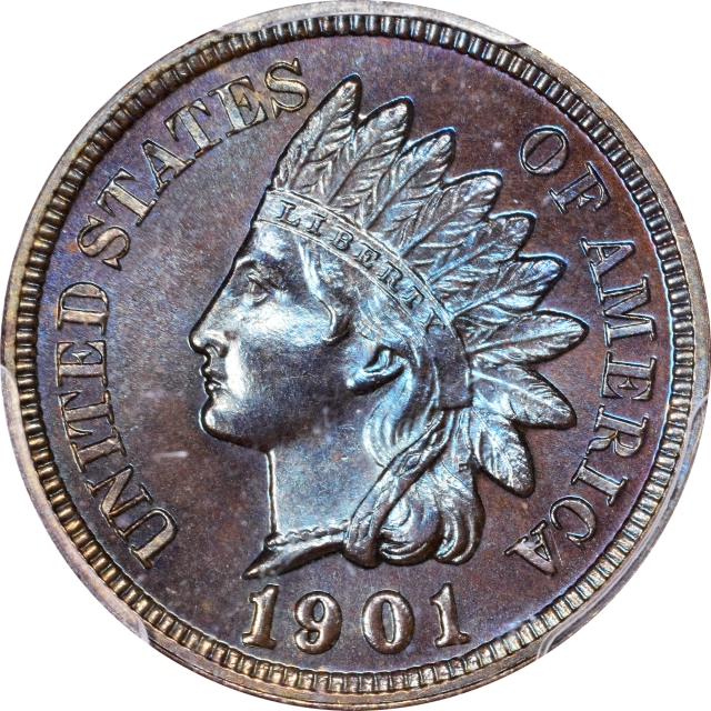 1901 1C Indian Cent - Type 3 Bronze PCGS PR66+BN