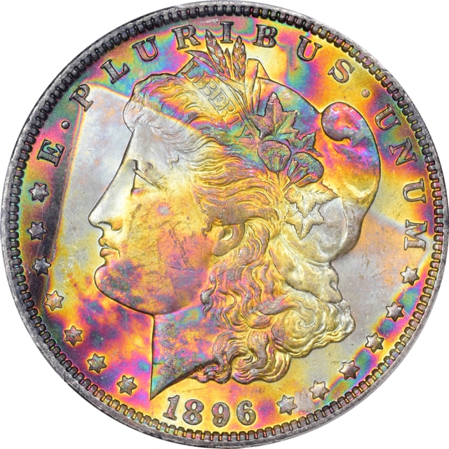 1896 $1 Morgan Dollar PCGS MS64+