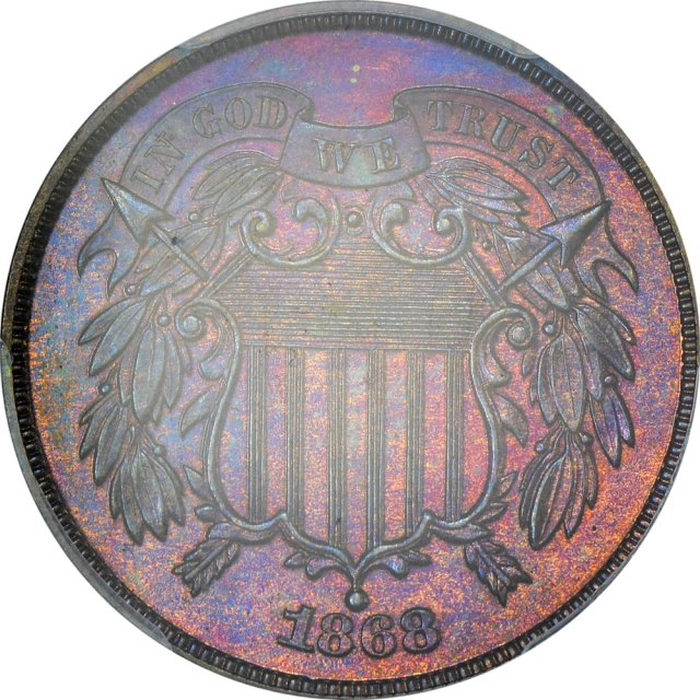 1868 2C Two Cent Piece PCGS PR66BN