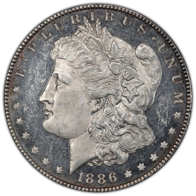 1886 $1 Morgan Dollar PCGS MS63DMPL