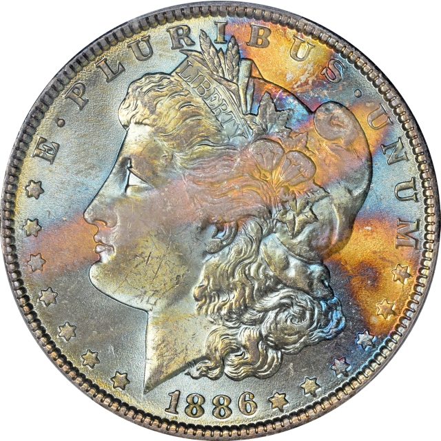 1886 $1 Morgan Dollar PCGS MS64