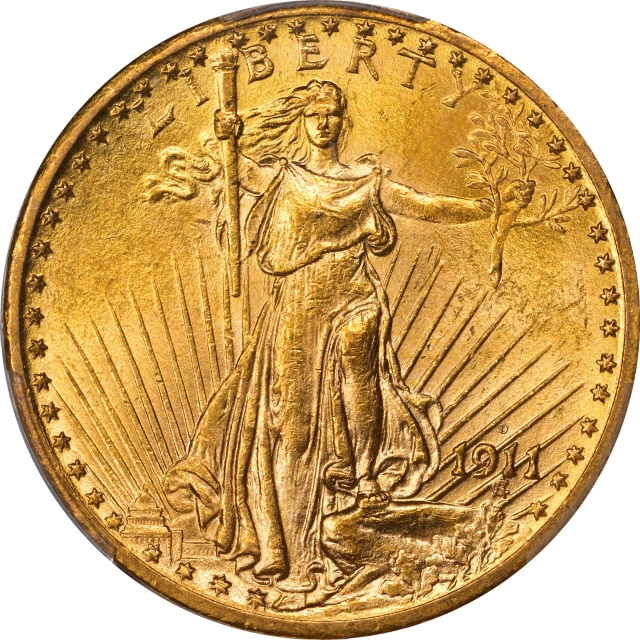 1911-D $20 Saint Gaudens PCGS MS63