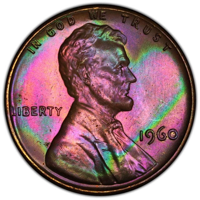 1960 1C Large Date Lincoln Cent (Modern) - Type 3 Memorial Reverse (Copper) PCGS MS65RB