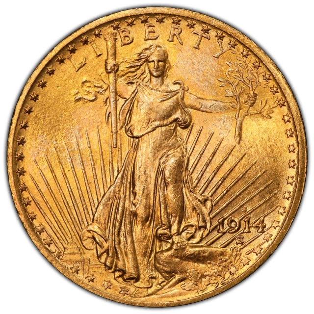 1914-S $20 Saint Gaudens PCGS MS66