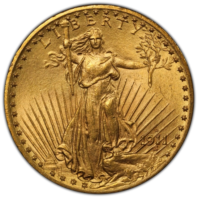 1911-D $20 Saint Gaudens PCGS MS65 (CAC)