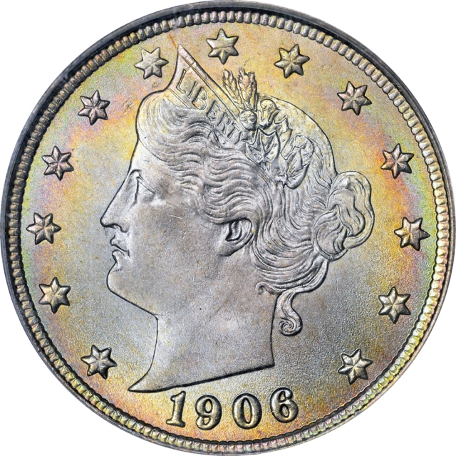 1906 5C Liberty Nickel PCGS MS65 (CAC_GOLD)