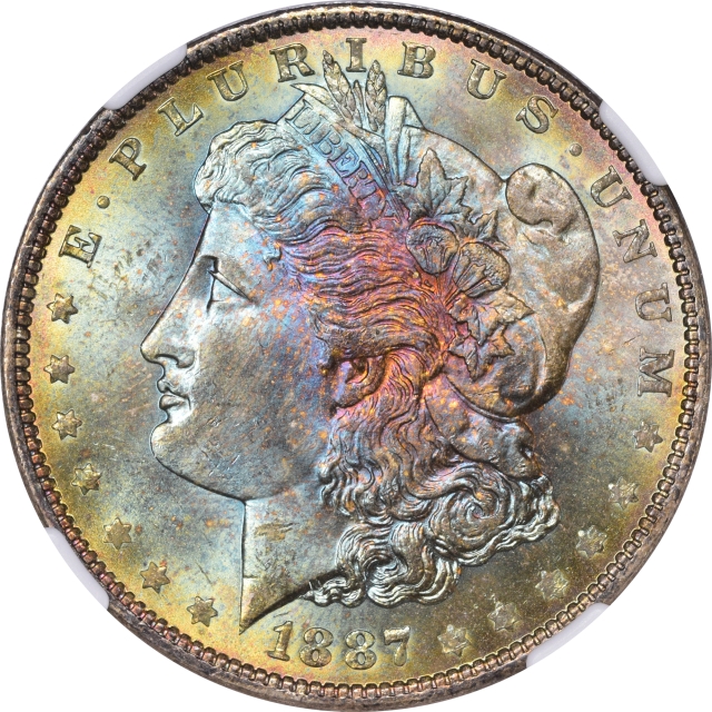 1887 Morgan Dollar S$1 NGC MS64
