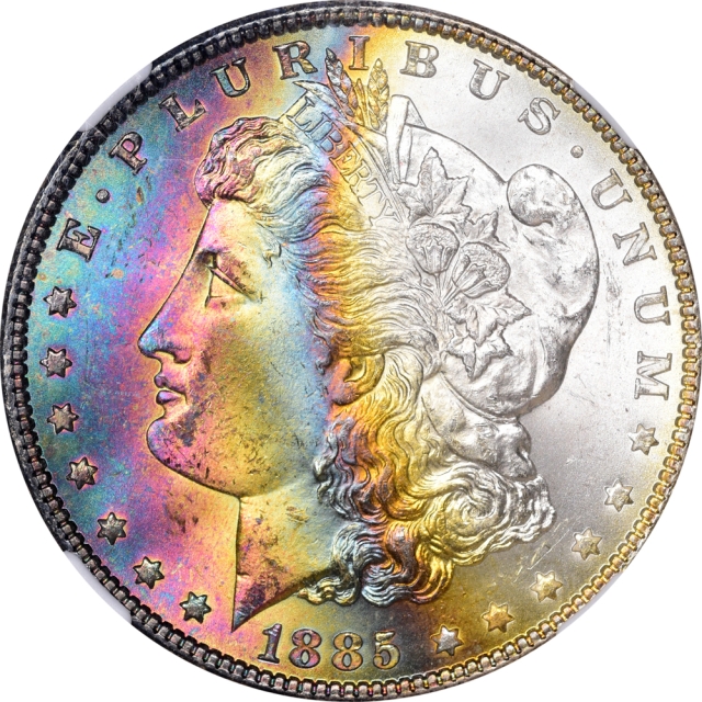 1885 Morgan Dollar S$1 NGC MS64