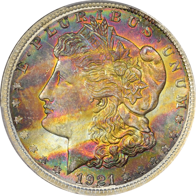 1921 $1 Morgan Dollar PCGS MS64+