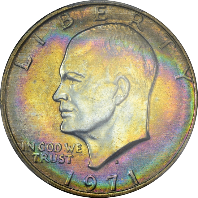 1971-D $1 Ike Dollar - Type 1 Clad PCGS MS65