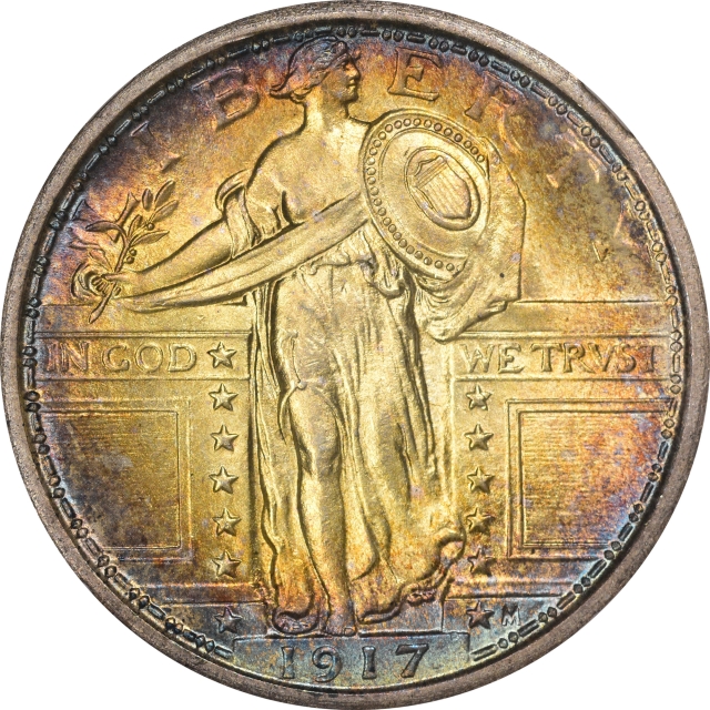 1917 TYPE 1 Standing Liberty Quarter 25C NGC MS64FH