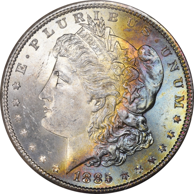1885 Morgan Dollar S$1 NGC MS64 (CAC)