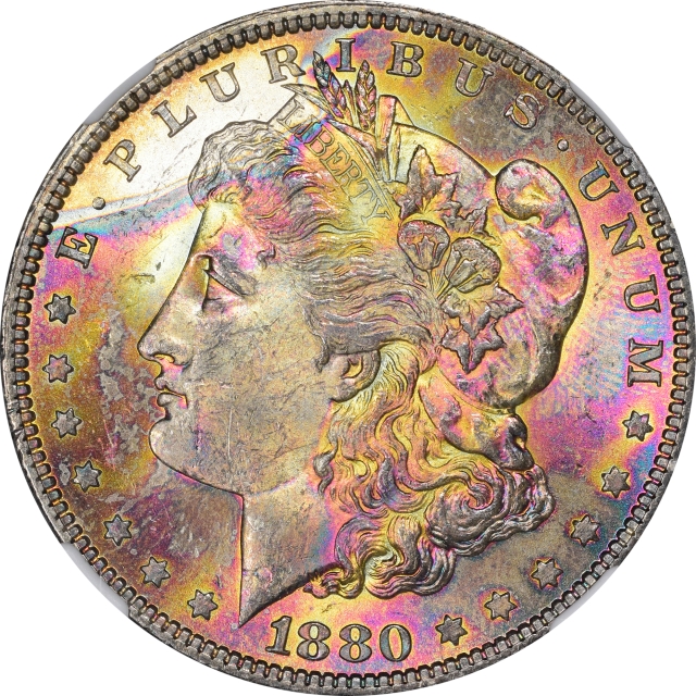 1880 Morgan Dollar S$1 NGC MS63