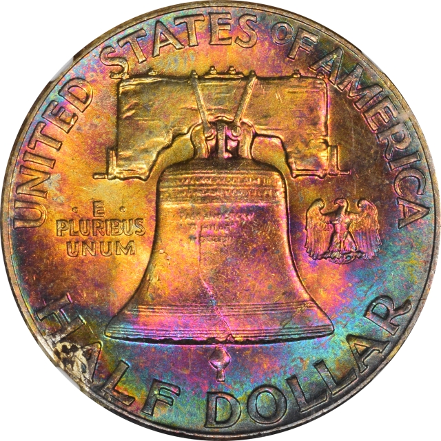 1949 Franklin Half Dollar 50C NGC MS65+FBL