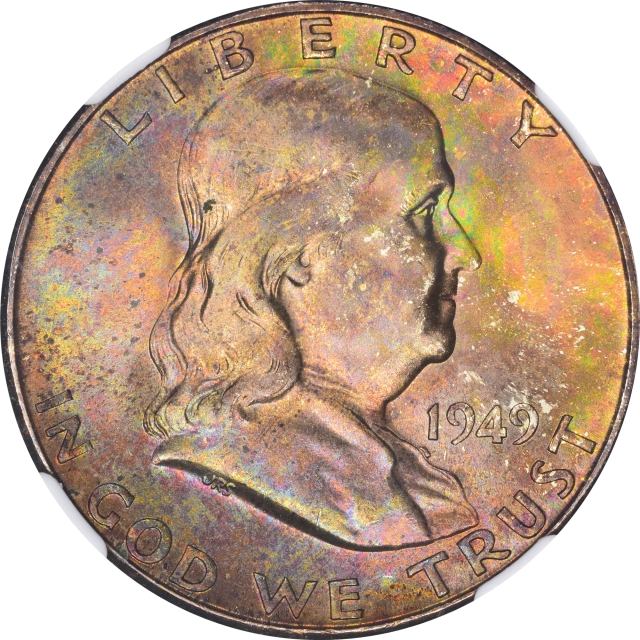 1949-S Franklin Half Dollar 50C NGC MS66+FBL
