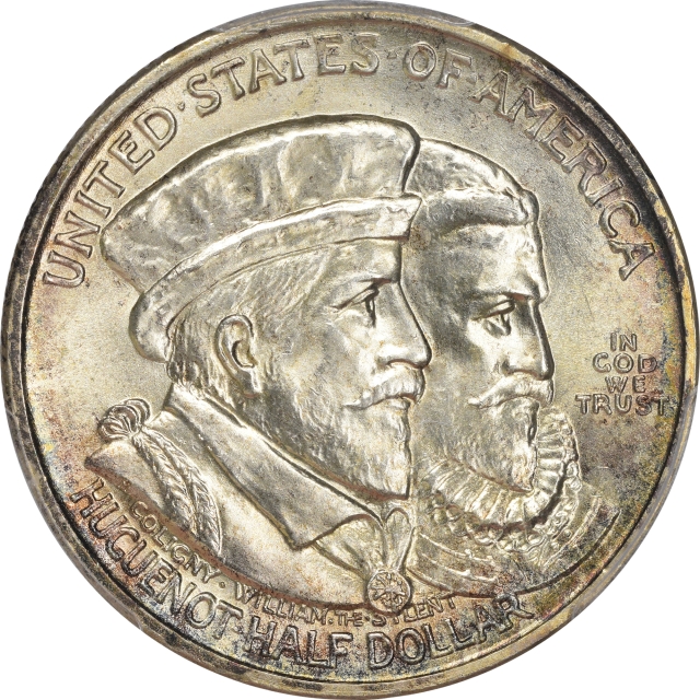 HUGUENOT 1924 50C Silver Commemorative PCGS MS67