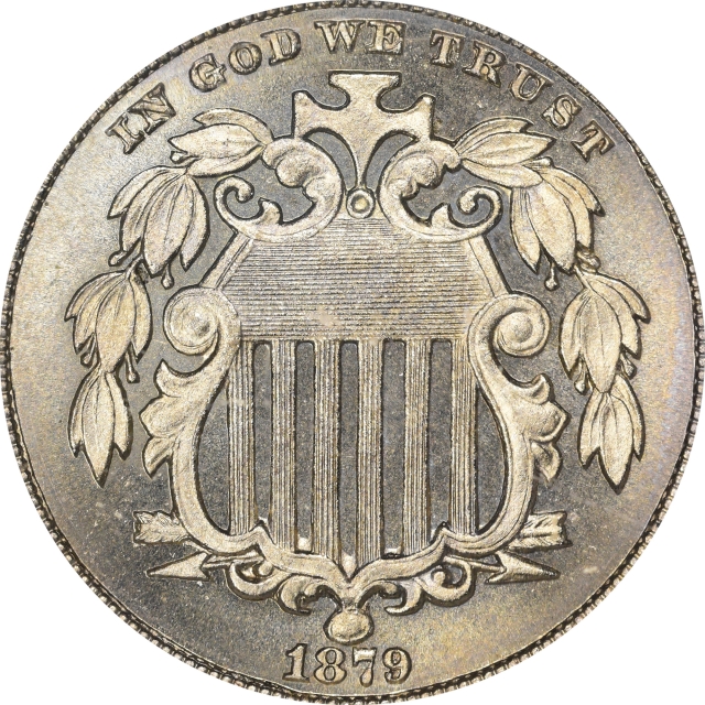 1879/8 5C Shield Nickel PCGS PR67