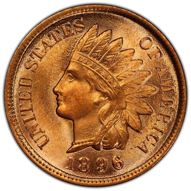 1896 1C Indian Cent - Type 3 Bronze PCGS MS66+RD (CAC)