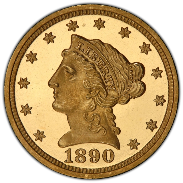 1890 $2.50 Liberty Head Quarter Eagle PCGS PR64+DCAM