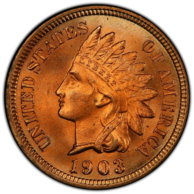 1903 1C Indian Cent - Type 3 Bronze PCGS MS67RD