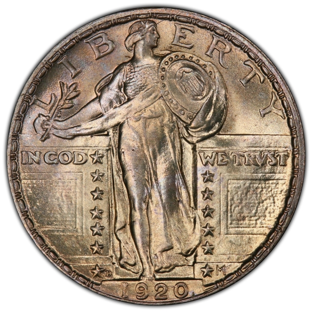 1920-D 25C Standing Liberty Quarter PCGS MS66FH