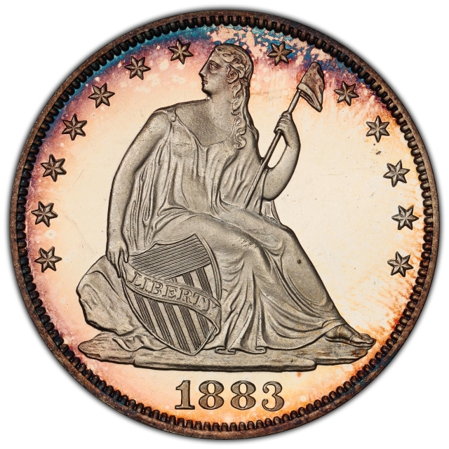 1883 50C Liberty Seated Half Dollar PCGS PR65+DCAM (CAC)