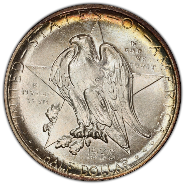 TEXAS 1936 50C Silver Commemorative PCGS MS67