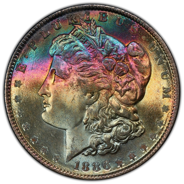 1886 $1 Morgan Dollar PCGS MS67