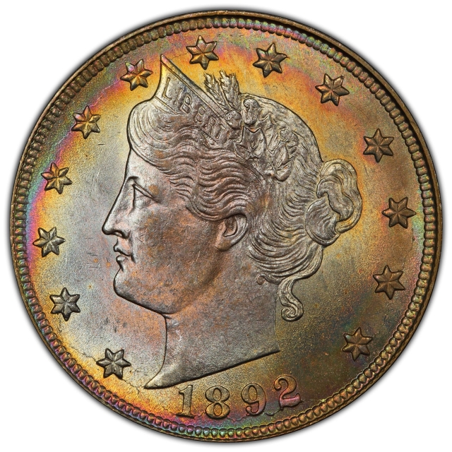 1892 5C Liberty Nickel PCGS MS65+