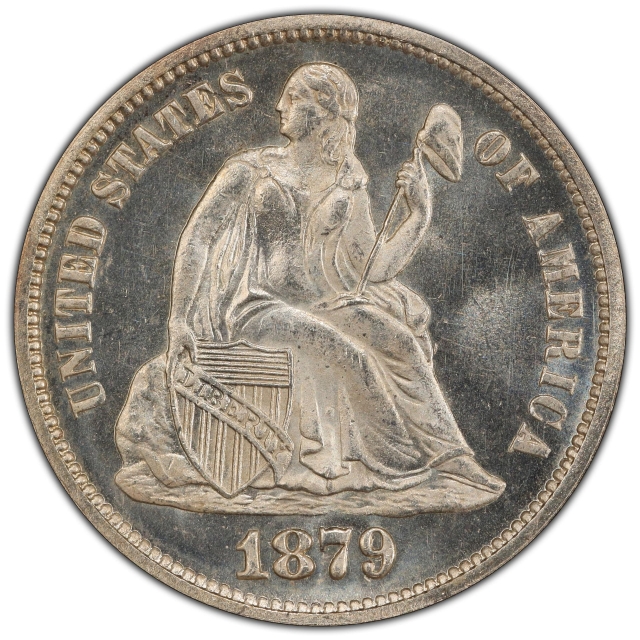 1879 10C Liberty Seated Dime PCGS (CAC) MS66PL