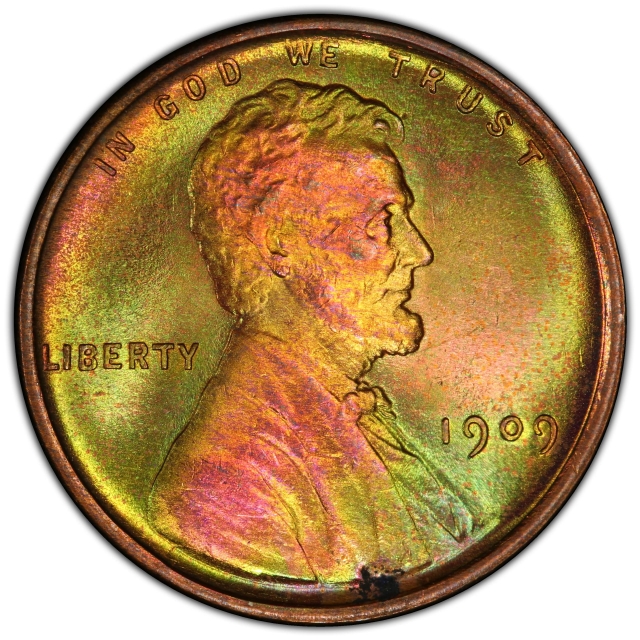 1909 1C Lincoln Cent - Type 1 Wheat Reverse PCGS MS64RB