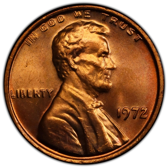 1972 1C Doubled Die Obverse Lincoln Cent (Modern) - Type 3 Memorial Reverse (Copper) PCGS MS67RD