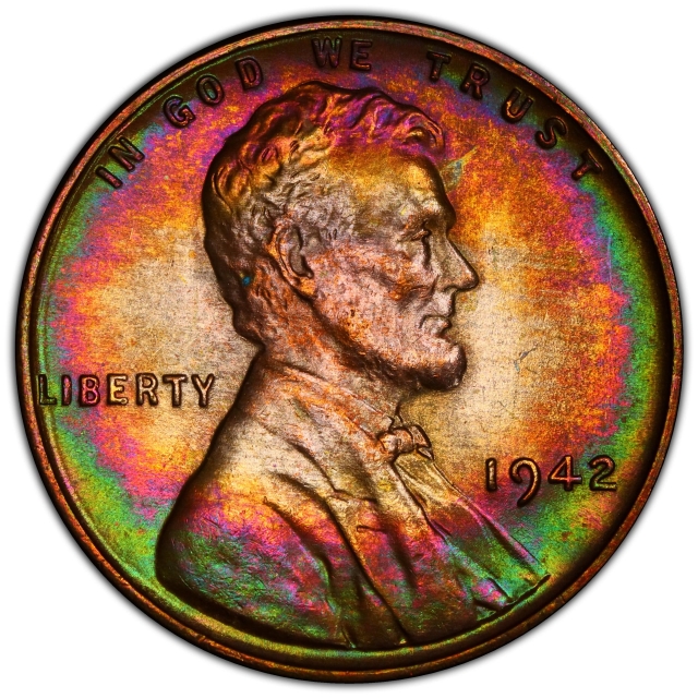 1942 1C Lincoln Cent - Type 1 Wheat Reverse PCGS MS64RB